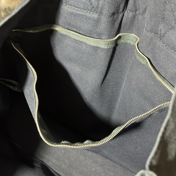 HERMES Fourre Tout MM Tote Bag Handbag Canvas Blue And Burgundy in GUC. - Picture 16 of 16